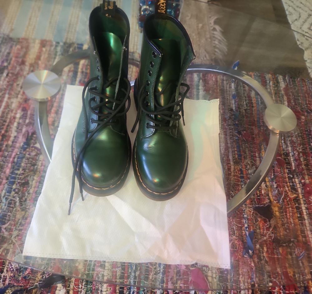 Dr. Martens Dark Green Lace-Up Boots